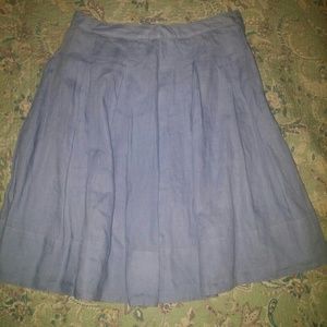 Talbots blue linen skirt size 10